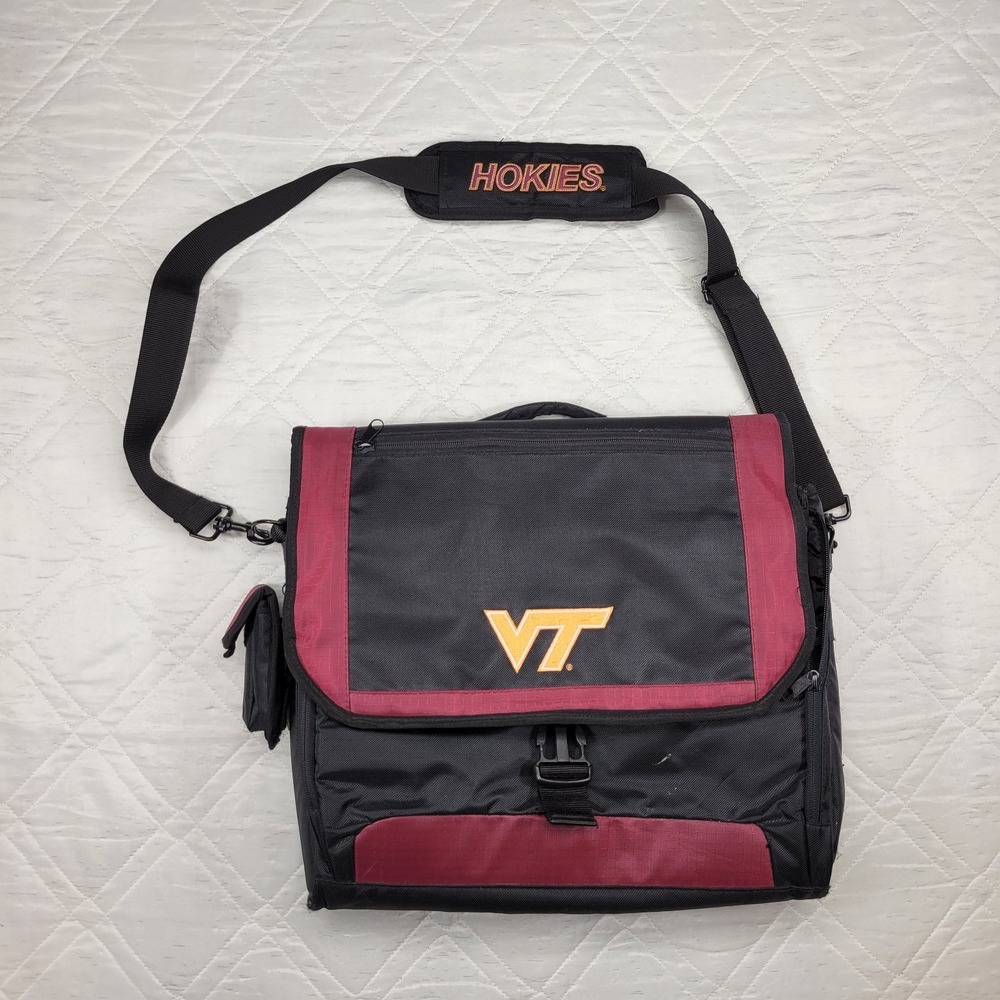 Logo Inc. Virginia Tech Hokies black & burgundy laptop / briefcase